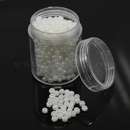 1 Box Loose Spacer 6/0 Glass Seed Beads Ceylon Round  SEED-X0006-6-M334-B-1