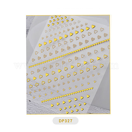 ネイルステッカーデカール  水転写  3dフラワーデザイン  ネイルチップの装飾用  ゴールド  9x8cm MRMJ-Q033-010A-1