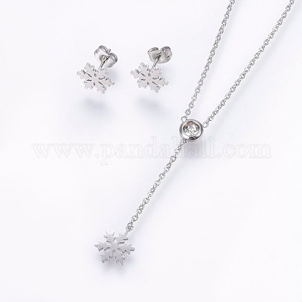 304 Stainless Steel Jewelry Sets SJEW-H137-01P-1