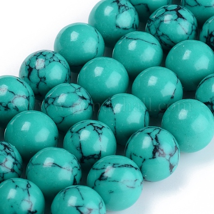 Perles turquoise brin synthétique TURQ-H063-4mm-02-1