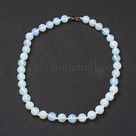 Opalite Beads Necklaces NJEW-F138-8mm-07-1