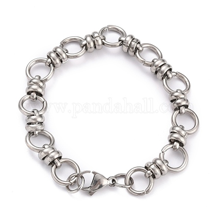304 Stainless Steel Link Chain Bracelets BJEW-Z011-10P-1