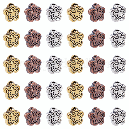 Superfundings über 180 Stück 3 Farben tibetische Hamsa-Handperlen Hand der Fatima-Perlen Legierungs-Abstandsperlen mit 1.5 mm Loch für die Herstellung von DIY-Schmuck TIBEB-FH0001-07-NR-1