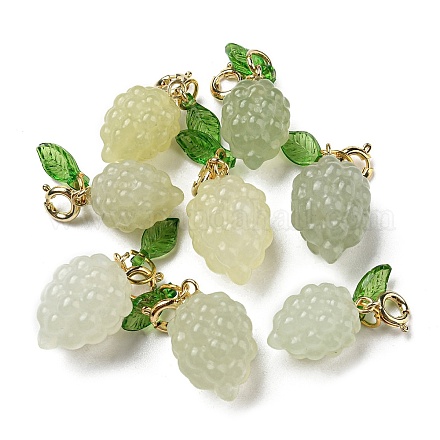 Décorations pendentif de raisins de jade xiuyan naturel G-R489-08G-1