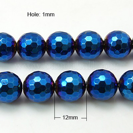 Chapelets de perles en hématite synthétique sans magnétiques G-C018-12mm-1