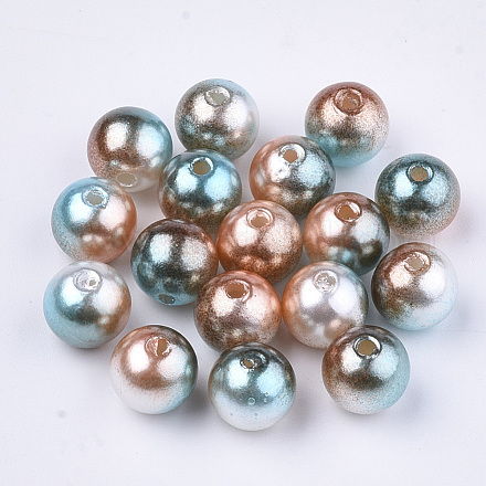 Perles en plastique imitation perles arc-en-abs OACR-Q174-4mm-09-1