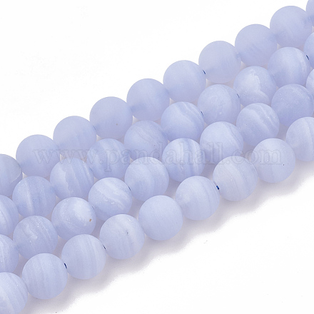 Natürlichen blauen Spitze Achat Perlen Stränge G-T106-033-1