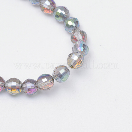 Fili di perle di vetro placcato EGLA-R041-8mm-01-1