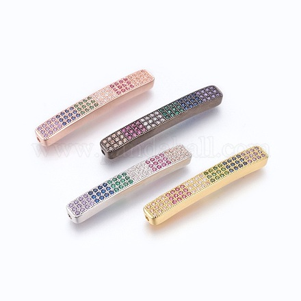 Perline zirconi micro pave  in ottone ZIRC-G146-01-RS-1