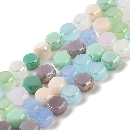Chapelets de perles en verre électroplaqué GLAA-Q098-B01-01-1