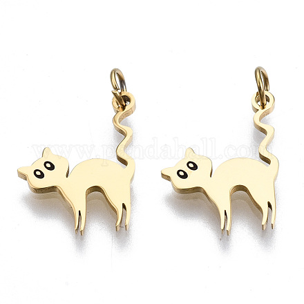 316 Surgical Stainless Steel Enamel Charms STAS-S116-405G-1