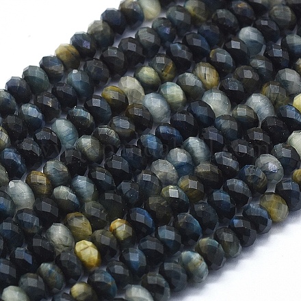 Natural Blue Tiger Eye Beads Strands G-D0013-58B-1
