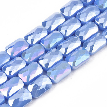 Chapelets de perles en verre opaque de couleur unie EGLA-N002-25-A05-1