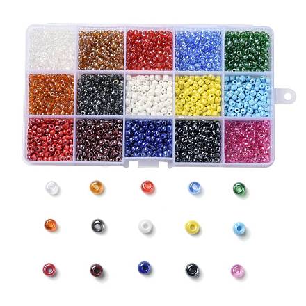 180g 15 colores cuentas de semillas de vidrio SEED-JQ0003-01D-4mm-1