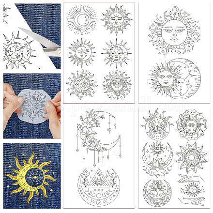 Wholesale 4 Sheets 11.6x8.2 Inch Stick and Stitch Embroidery Patterns 