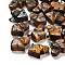 Natural Tiger Eye Pendants, with 201 Stainless Steel Finding, Elephant, 19x22x10mm, Hole: 4x8mm
