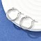 Tarnish Resistant 304 Stainless Steel Hoop Earrings, Hypoallergenic Earrings, Ring Shape, Stainless Steel Color, 12 Gauge, 14~16x2mm, Pin: 0.7~1.3x0.68mm
