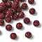 30Pcs Pave Disco Ball Beads, Polymer Clay Rhinestone Beads, Round, Siam, PP13(1.9~2mm), 6 Rows Rhinestone, 10mm, Hole: 1.5mm