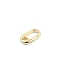 Alloy Spring Gate Rings, Oval, Light Gold, 33x17mm