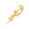 Brass Tube Bails, Oval, Real 18K Gold Plated, 14mm, Hole: 4.5x2.5mm