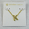 Brass Initial Pendant Necklaces for Women, Golden, Letter K, 15.75 inch(40cm)