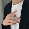Stainless Steel Simple Texture Rectangle Pendant Necklaces for Men, Multi-color Fashionable Daily Wear, Stainless Steel Color, 21.26 inch(54cm)