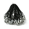 Polyester Cord Mobile Straps, with Platinum Plated Alloy Findings, Black, 6.5~7cm