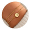 201 Stainless Steel Multi-strand Bracelets, Flat Round with Letter Link Bracelets for Women, Golden, Letter J, 6-3/4 inch(17cm)