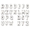 Brass Beads, Long-Lasting Plated, Rack Plating, Lead Free & Cadmium Free, Letter A~Z, Platinum, 20.5~21.5x11.5~20.5x6.5~7.5mm, Hole: 8.5x3.5~4.5mm