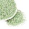Picasso Glass Seed Beads, Rondelle, Round Hole, Pale Green, 2.5x1.5mm, Hole: 1.2~1.4mm, about 30000pcs/pound