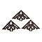 Walnut Wood Pendants, Triangle, Coconut Brown, 29x45x2.5mm, Hole: 9x6.5mm