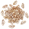 Wood Pendants, Leaf, BurlyWood, 48x24.5x2.5mm, Hole: 1.8mm
