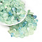 Transparent Acrylic Beads, Nuggets, Two Tone, Pale Green, 10~14.5x7~11x4.5~6mm, Hole: 1.4mm, about 1256pcs/500g