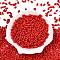 Opaque Acrylic Beads, Peanut, Red, 6.5x4x3mm, Hole: 1.5mm, about 199pcs/10g