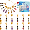 24Pcs 6 Colors Guitar Alloy Enamel Pendant Locking Stitch Markers, Crochet Lobster Clasp Charms, Mixed Color, 3.8cm, 4pcs/color
