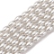 Baking Painted Pearlized Glass Pearl Bead Strands, Oval, White, 5~6x4mm, Hole: 0.7mm, about 62~70pcs/strand, 16''(40cm)