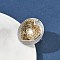 304 Stainless Steel Cuff Open Rings, Round, Statement Rings, Ion Plating(IP), Golden & Stainless Steel Color, 25mm, Inner Diameter: 17mm