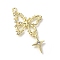 Alloy Pendants, Light Gold Charms, Butterfly, 33.5x26.5x3mm, Hole: 1.8mm