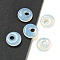 Opalite Donut/Pi Disc Charms, 14~14.5x4mm, Hole: 4mm
