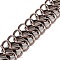 Rack Plating Aluminium Chain, Coffee, 39x16.2x4.2mm, about 6.56 Feet(2m)/Roll