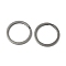 Iron Split Key Rings, Double Loop Jump Rings, Rack Plating, Antique Silver, 25x2.5mm, Inner Diameter: 20mm