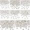 Ocean Themed Alloy Cabochons, Nail Art Decoration Accessories for Women, Mixed Shapes, Silver, 2400pcs/box
