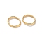 Brass Split Key Rings, Ring, Real 18K Gold Plated, 10x0.7mm, Inner Diameter: 8.5mm