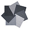 Polyester Fabric, Square with Mixed Pattern, Black, 510~515x510~515x0.2mm, 7pcs/set