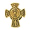 Cross Alloy Black Enamel Pins Brooches, Cross, 21x17.5mm