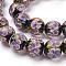 Handmade Inner Flower Lampwork Beads Strands, Round, Lilac, 12mm, Hole: 2mm, 30pcs/strand, 12.3 inch