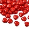 Opaque Acrylic Beads, Heart, Red, 10x11x6mm, Hole: 2mm, about 1267pcs/500g
