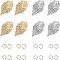 UNICRAFTALE 80pcs 2 Colors Leaf Pattern Charms 304 Stainless Steel Pendants with Jump Rings Golden & Stainless Steel Color Leaf Charms for DIY Necklaces Jewelry Making Accessory, Hole 1mm