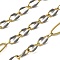 304 Stainless Steel Enamel Link Chains, Soldered, with Spool, Ion Plating(IP), Dark Gray, 20x6x1mm