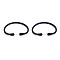Silicone Cord Bracelets, with 304 Stainless Steel Screw Clasps, Midnight Blue, 6-7/8 inch(17.5cm), 4~6mm